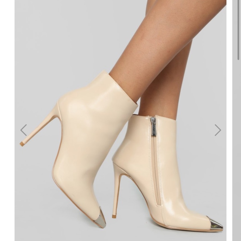 Beige booties